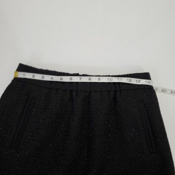 LOFT glitter mini skirt black New NWOT MP M petite - Picture 7 of 8